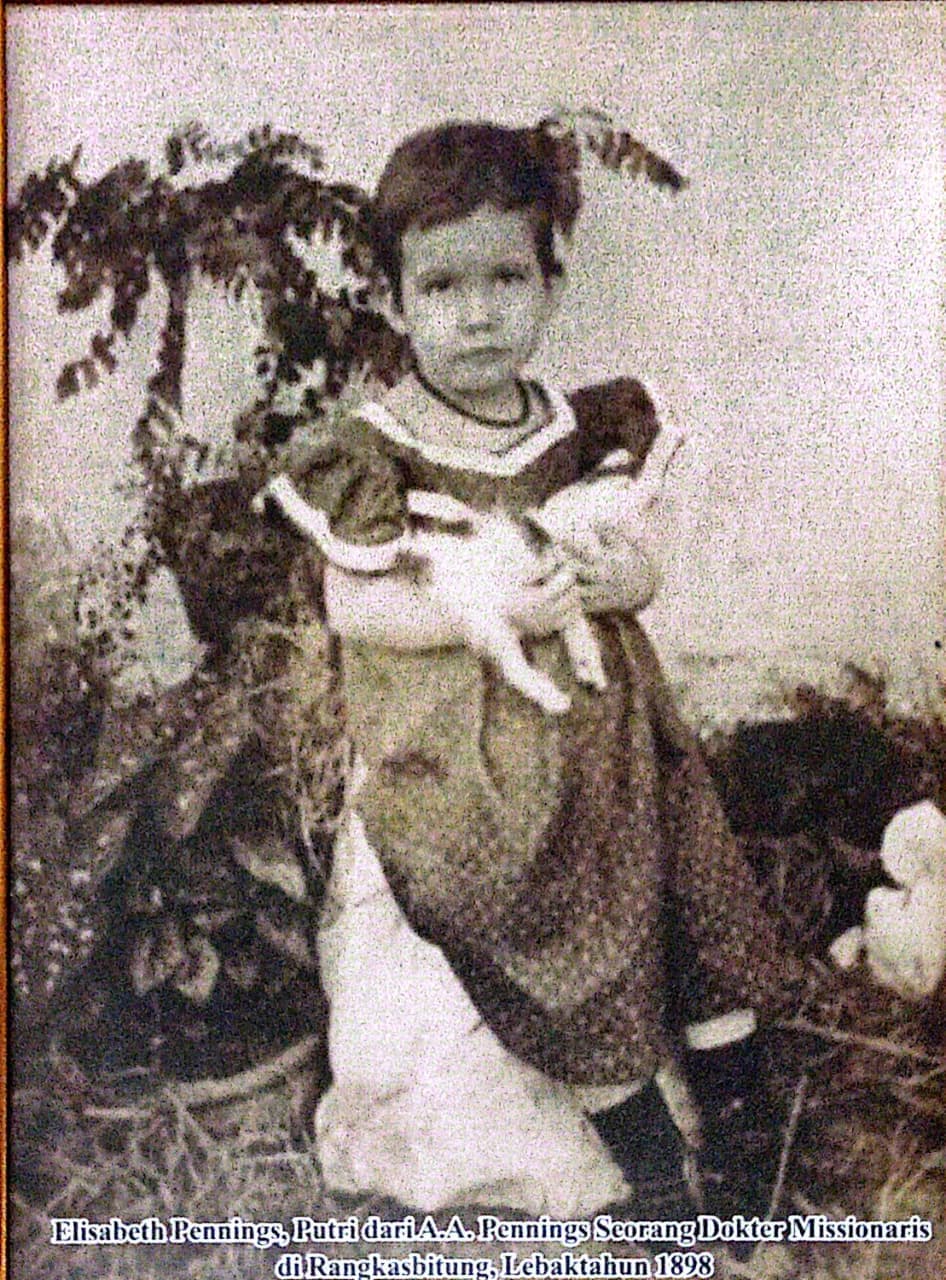 Elisabeth Pennings, Putri dari A.A. Pennings Seorang Dokter Misionaris di Rangkasbitung, Lebak, Tahun 1898